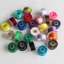 2 x 25Pcs Bobbins and Sewing Thread with Case for Singer Brother Babylock Janome Elna,Assorted Colors Pre-Wound Bobbins Set for DIYers