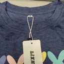 Women's Easter T-Shirt, Funny Bunny and Eggs Graphic Printed Crew Neck Short Sleeve Top, Size M