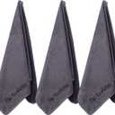 Microfiber Gym Towels Bigger Size Super Soft for Exercise Fitness, Sports, Workout, 380-GSM 15-Inch x 31-Inch Quick-Drying Towels (3 Pack, Grey)