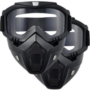 Paintball Mask Anti Fog,Airsoft Mask Full Face,Tactical Mask, Motorcycle Helmet Goggles with Removable Face Mask for Men Women