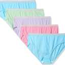 Fruit of the Loom Women's Plus Size "Fit for Me" 5 Pack Microfiber Hi-cut Panties (10)