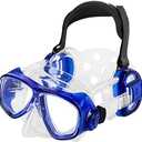 IST ME80 ProEar Pressure Equalization Mask with Watertight Ear Cups (Blue)
