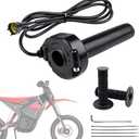 Compatible Fit for Yozma IN10 Valtinsu Strike Shadow SX Electric Dirt Bike Twist Throttle, Full Twist Throttle Handle with Male Connector, Rolling Bearing & Cable Kit