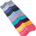 IDEGG No Show Socks Women 10 Pairs Low Cut Anti-Slid Novelty Athletic Casual Invisible Liner Socks