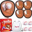 JoyCat Toss and Catch Ball Game for Kids,4 Paddles Outdoor Toys for Family Camping, Beach & Yard Game,Toddler Baseball Glove&Sticky Ball Set, Sports Birthday Gifts for Boys Girls Age 3-12
