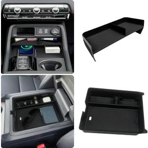 Zxiaochun 2PCS Center Console Organizer Compatible with 2023 2024 2025 2026 Honda Pilot & 2026 Honda Passport Interior Accessories, Armrest Box Tray Gear Shift Storage Tray