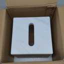 Natural Marble White Tissue Box Cover, Heavy Duty Nature Stone Tissue Box Holder, Elegant & Luxurious Grey Square Toilet Tissue Box Holder for Bathroom, Bedroom, Living Room, Office