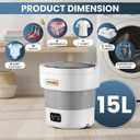 portable washing machine 15L small washer portable for underwear Delicate Cloths and light laundry Idel for Apartment Dorms Hotel and Camping