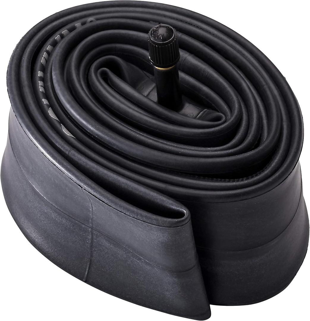 Mongoose Fat Tire Bike Tube, Inner Tubes with Schrader Valve, Fits 20" / 24" / 26" / 27.5" Bicycle Tires, Heavy-Duty Rubber, Easy Inflation, 1-Pack Replacement Tire Tube