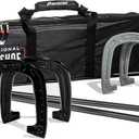 Franklin Sports Horseshoes Sets - Metal Horseshoe Game Sets for Adults + Kids - Official Weight Steel Horseshoes - Beach + Lawn Horseshoes Sets - Sets Include (4) Horseshoes and (2) Ground Stakes