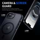 Strong Magnetic for iPhone 16E Case [7X Military-Grade Protection for iPhone 16E Phone case] Compatible with fit MagSafe Shockproof Translucent Slim Thin Case for iPhone 16E-6.1", (2025) Black