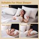 L LOVSOUL Goose Feather Down Pillow Queen Size of 2,Ultra Soft 100% Organic Cotton Fabric, 700TC,800 Fill Power, Luxury Hotel Collection Bed Gusseted Pillows for Back, Stomach or Side Sleepers