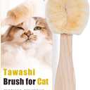 Gentle Cat Brush for Indoor Cats  Soft Daily Grooming & Massage Brush for Sensitive Cats & Kittens, Removes Loose Surface Fur (Not a Deshedding Tool), Natural Sisal, Made in Japan (Type-B)