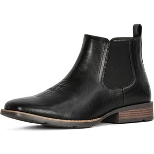 IUV Cowboy Boots For Men Ankle Boots Western Boot Casual Dress Slip On Chelsea Men, Size 10