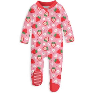 UNIFACO Baby Girls Boys Footed Pajamas One-Piece Sleeper Snug Fit Sleep and Play Zip Front Footie Romper 0-12 Month (6-9 Months)