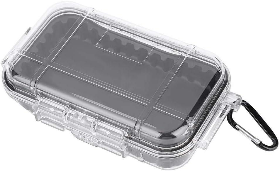 Plastic Waterproof Shockproof Box, Outdoor Survival Case, Floating Hard Shell Wet Dry Box, Marine Fishfinder Case - 4 Colors (Transparent)