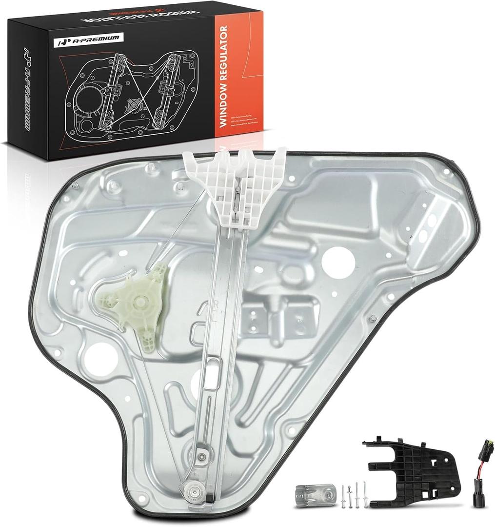 A-Premium Rear Driver Side Power Window Regulator with Motor (2-Pin)