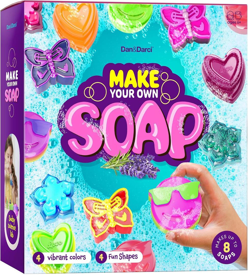 Dan&Darci Soap Making Kit for Kids - Crafts Science Toys - Birthday Gifts for Girls and Boys Age 6-12 Years Girl DIY Kits - Best Educational Craft Activity Gift for 6-12 Year Old Kid