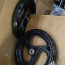 HOMLAND Knee Scooter for Foot Injuries Ankle Surgery, Foldable Steerable Knee Walker with Dual Brakes System, Height Adjustable Handle & Seat, Removable Storage Bag, 300 lbs Capacity (Black)