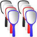 Jetec 8 Pieces Small Handheld Hand Mirrors 1X Compact Travel Makeup Mirror 3.15 x 7.09 in Mini Handheld Cosmetic Kid Mirror for Girl DIY Crafts Classroom Party Favors (Blue,Black,Red,White)