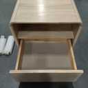 Solid Wood Nightstand, Mid-Century Modern Night Stand with Drawer & Open Shelf, Compact Bedside Tables for Bedroom, Office, Small Spaces, Light Natural Finish, Pre-Assembled