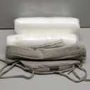 AAAAAcessories D-Shaped Chair Cushions, 2" Thick Dining Chair Pads with Ties and Removable, Machine-Washable Cover, 17" x 16", Set of 4, Khaki Gray