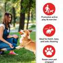 ALPI Chomp Ball - Durable Chew Toys for Dogs & Other Pets - Stimulating Dog Toys for Aggressive Chewers - Soft Dog Chews - 3-Pack, Orange