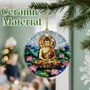 3 x Buddha Meditation Ornament  Christmas Ornament, Christmas Tree Decoration & Perfect Holiday Decor, Namaste Decor | Gifts for Yoga, Meditation, and Mindfulness Practitioners