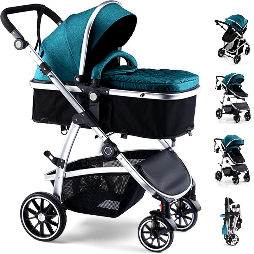 Baby Stroller, 2-in-1 Reversible Toddler Seat with Lie-Flat Mode