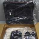 Lekereise Large Cat Carrier for 2 Cats, 2-in-1 Cat Travel Carrier with Litter Box, (17.7" x2) x16.5"x13" Pet Carrier with Zipper Locks for Moving Across The Country (No Hammock) - Black