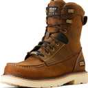 ARIAT Men's Rebar Lift 8" Waterproof Work Boot Industrial, Distressed Brown, 11