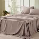 Bedsure Queen Sheet Set - 4 Pieces Soft Queen Size Sheets - Breathable & Cooling - Hotel Luxury - Easy Care Polyester Microfiber Bedding for Kids, Women, Men, Khaki