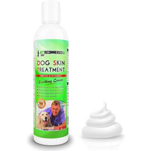 Vet Recommended Dog Dry Skin Cream & Moisturizer - Helps Dog Hair Loss Regrowth - Dry Nose & Cracked Paws - Works with Hot Spots for Dogs - 240ml (8 Oz)