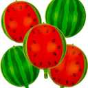 5pc Watermelon Fruit Balloons - Foil Balloons for Summer, Hawaiian & Fruit Themed Parties