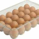 Clear Egg Holder for Refrigerator - Stackable Plastic Egg Tray with Lid, Large Capacity Egg Storage Bin, Durable Fridge Organizer for Kitchen & Countertop - Holds 24 Eggs