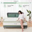 Novilla Full Mattress 12 Inch Hybrid Mattress with Gel Memory Foam & Pocketed Coil for Pressure Relief & Motion Isolation Medium Firm Full Bed Mattress in a Box Amenity (White)