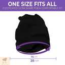 Dr. As Hat for Headache & Migraine Relief - Reusable Head Ice Pack Facial Mask to Help Relieve Muscle Tension & Sinus Pain - Liquid Gel Cold Compress Cap for Comfort, Relaxation - One Size Fits All (Black)