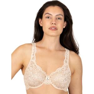 Smart & Sexy Women's Signature Lace Unlined Underwire Bra (Beige, 40C)