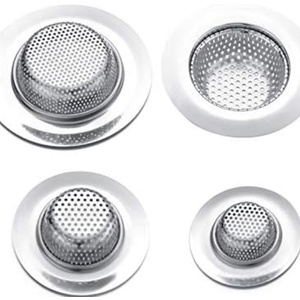4PCS Stainless Steel Kitchen and Bathroom Sink Strainer Set, Hair Stopper for Bathtub Drain,Hair Catcher, Anti Clog kitchen Sink Strainers (2 PC 2" + 1 PC 2-3/4"+1 PC 4-1/2") X4