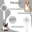 Zoocozy Cat Brush for Shedding, Dog Deshedding Brush, Pet Hair Removal Tool for Puppy Pitten(White)