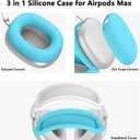 Silicone Case Cover for AirPods Max 2/1 (2026/2024/2020),Ear Pad Case Cover/Ear Cups Cover/Headband Cover for AirPods Max 2&1 (USB-C/Lightning),Accessories for Apple AirPod Max 2 Headphones,Ocean Blue