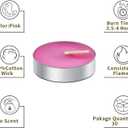 3 x 10 Pack Tea Candles Wedding Party and Home Decoration Votive Parties Tealight Small Wishing Bulk with 1.5-2 Hours Extended Burn Time Mini for Birthday Emergency Family (Pink)
