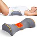 Cozyhealth Lumbar Support Pillow for Sleeping, Heated Lower Back Pillow with Graphene Heating for Lower Back Pain Relief, Memory Foam Mild Support Back Waist Cushion for Bed and Chair (Dark Grey)