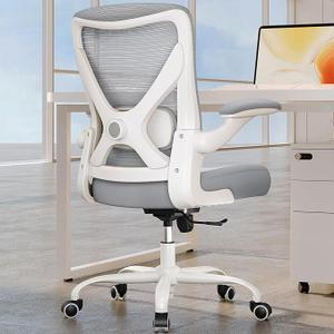 Ergonomic Office Chair - X-Shaped Computer Desk Chairs Comfy, Mesh High-Back Gaming Chair with Adjustable Lumbar Support, Executive Task Chair for Adults, Comfortable for Long Hours (Grey)