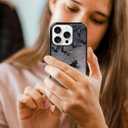 Cute Black Cat Halloween Bat Phone Case, Funny Cat Bat iPhone 16 Pro Case, Non-Slip Mobile Phone Case, for Teen Girls and Boys, Women and Men16 Pro (3)