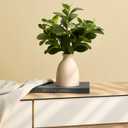 16" Artificial Eucalyptus Stems Potted Plant Indoor Fake Plants - Realistic Greenery with Vase, Small Artificial Office Desk Plants in Pots for Home Decor Weddings Centerpieces