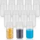 Tatuo 12 Pcs 1 oz 30 ml Polyethylene Reagent Bottle Plastic Sample Bottles with Screw Caps Translucent PE Sample Containers with Lid for Liquids, Laboratory, Storage at Home (Translucent)