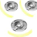 Weed Eater Head Aluminum Trimmer Head 3Pcs Suit for Grass Cutter and Trimmer String Trimmer Grass Cutter Blade Trimmer Weeds Grass