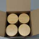 FillTouch 40 Pcs Bamboo Spice Jars Lids for 4 oz and 8 oz Bamboo Seasoning Jar Lid 1.61 Inch Inner Wooden Airtight Glass Spice Storage Canning Replacement for Nice Sealing Kitchen Finishing Decoration