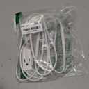 GE 3-Outlet Flat Extension Cord 8 Ft Grounded Extension Cord with Multiple Outlets 3 Prong Outlet Extender Flat Plug Indoor Power Strip 16 Gauge UL Listed White 50251